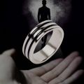 Black Circle Pk Ring -Magic Strong Magnetic Magnet Ring- Coin Finger Decoration Magic Ring Props Tools. 