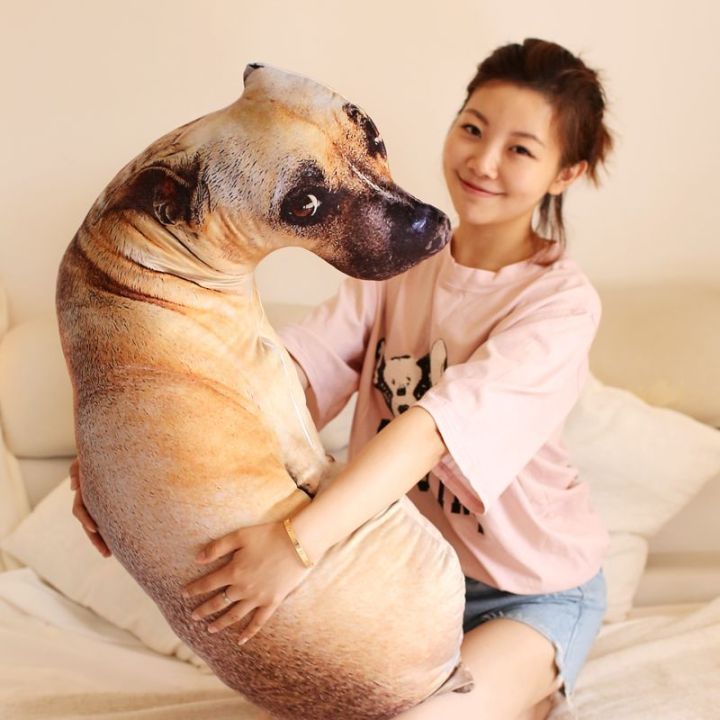 Creative simulation dog toy plush doll cartoon personality single dog cushion detachable washable pillow funny gifts