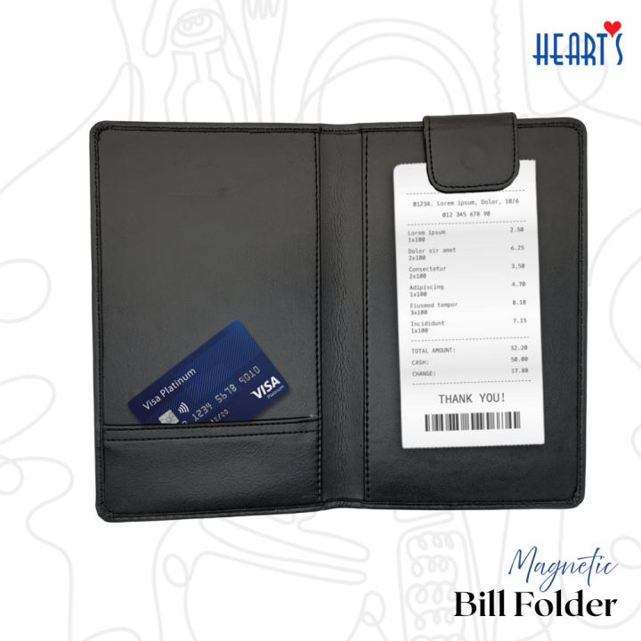 Bill Folder / Receipt Folder / Premium PU Leather Restaurant Bill ...