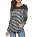 Pregnancy Maternity Clothes Women Maternity Casual Striped Nursing Tops T-shirt Breastfeeding Tops Pregnant Women. 