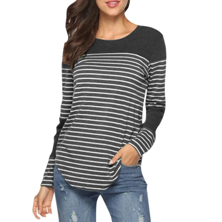 Pregnancy%20Maternity%20Clothes%20Women%20Maternity%20Casual%20Striped%20Nursing%20Tops%20T-shirt%20Breastfeeding%20Tops%20Pregnant%20Women%20-%20Image%202