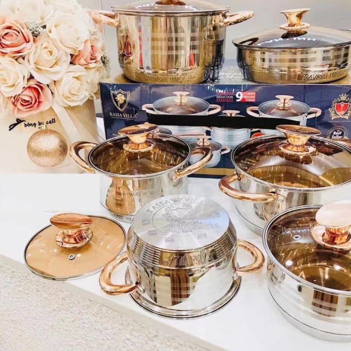 Kaisa%20Villa%20Stainless%20Steel%20Cookware%20Set%20Casserole%20Saucepan%20Soup%20Pot%20-%20High-Quality%20Stainless%20Steel%20Cookware%20Set%20For%20Versatile%20Cooking%20-%20Image%202