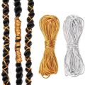 Dreadlock Braids Hair Accessories Silver Gold Braiding Hair Deco Styling Shimmer Stretchable African Braid Braided Elastic Cord.