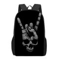 Punk Rock Hand Skull School Bags 3D Printing Backpack for Girls Boys Student Book Bag Children School Bags Women Men Travel Bag. 