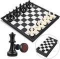 Magnetic Cheese Board; High Class Chess Set with Folding Chess Board 10" × 10".
