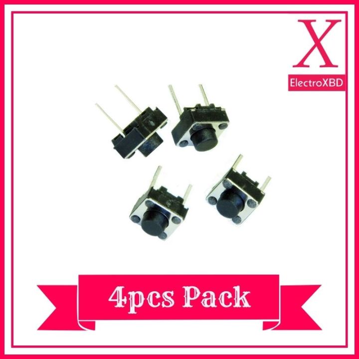 4pcs Two Pin Push Button Switch for Breadboard DIY Project