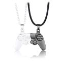 2pcs/Set Magnetic Game Controller Couple Necklace with Gold/Silver Color PS4 Game Console Pendant Necklace Valentine's Day Gift.