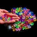 100PCS Plastic Gems Ice Grains Colorful Stones Children Jewels Acrylic Jewels Ice Counter Crystal Diamonds DIY Crafts Beads Toy. 