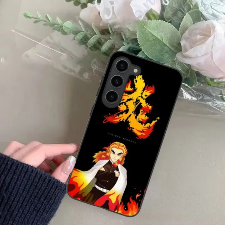 %E3%80%90Healer%20DingD%E3%80%91%20Demon%20Slayer%20Kyojuro%20Rengoku%20Phone%20Case%20for%20Samsung%20Galaxy%20S23%20S22%20S21%20S20%20S10%20S9%20Plus%20FE%20Ultra%20Lite%20Black%20Phone%20Cover%20Funda%20-%20Image%204