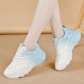Daddy Shoes Women's Ins Tide 2022 Autumn New Double Net Lightweight Platform Sneakers Versatile White Shoes for School Girls. 