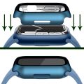 Electroplating Matte All-inclusive PC + Tempered Glass Watch Case For Apple Watch Series 9 / 8 / 7 45mm.