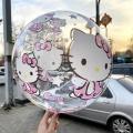 Kawaii Hello Kittys 24 Inch Printed Transparent Balloon Cute Cartoon My Melodys Kuromis Kids Birthday Party Decorative Balloon. 