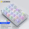 LEOBOG K21 Personalized RGB Dacklit Mechanical Keyboard With Three Modes And Hot-Swappable Keys..