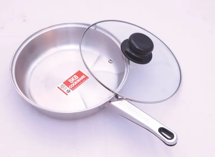 Stainless%20Steel%20Frying%20Pan%20with%20Glass%20Lid%20-%2020%20-%20Silver%20-%20Great%20Value%20-%20Upscaled%20Quality%20-%20Image%203