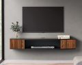 Modern Cabinet System Wall Mounted Media Console Floating TV Shelf TV Stand for Xbox One/PS4/Cable Box/DVD Players/Game Console.