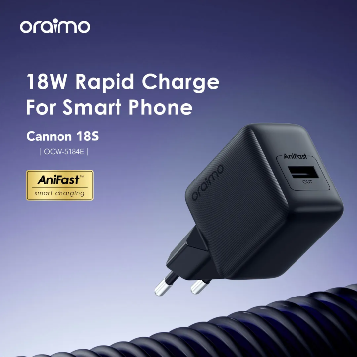 oraimo Cannon 18S oraimo Cannon 18S 18W Wall Charger Kit (OCW-5184E)