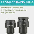 Optical Lens Eyepiece 2PCS Aluminum Alloy Body Microscope Eyepieces for Object Observation. 