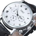 Fashion Automatic Man Watch Mechanical Watches for Men Business 6 Hands 3 Sub Dials Leather Top Band Luxury.