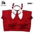 New Red Princess Cut Backless Blouse For Women. 