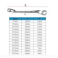 Multifunctional 45-Degree Double Box End Wrench Chrome Steel Metric Box Wrench Offset Handle 6-27mm Torx Spanner Hand Manual Tools. 