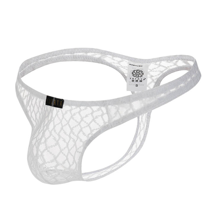 New%20Men%20Low-Waisted%20Sexy%20Transparent%20Lace%20Men's%20Underpants%20T-back%20Underwear%20-%20Image%203