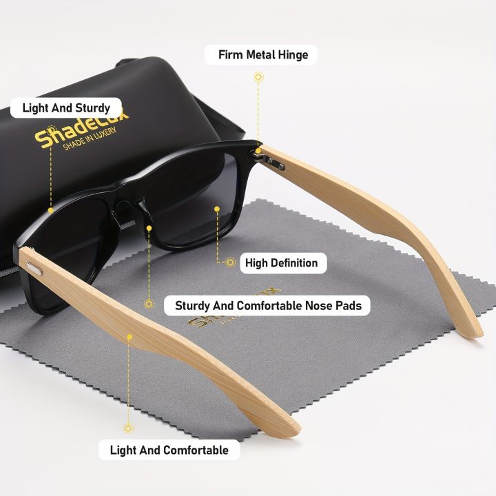ShadeLux,%20Classic%20Vintage%20Square%20Frame%20Bamboo%20Temples%20Sunglasses,%20For%20Men%20Women%20Outdoor%20Party%20Vacation%20Travel%20Driving%20Supply%20Photo%20Prop%20-%20Image%204