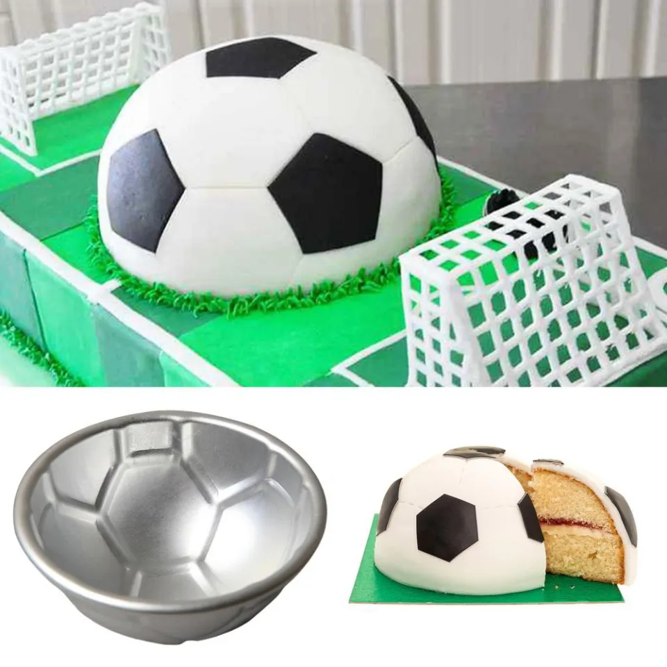3D Soccer Ball Aluminum Baking Pan Football Shape Metal