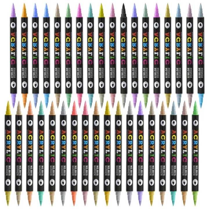 Double%20Headed%20Acrylic%20Marker%20Dual%20Color%20Waterproof%20Pen%20Soft%20Nib%20Student%20Art%20For%20Glass%20Stone%20Metal%20Wood%20Plasctic%20Paper%20-%20Image%204