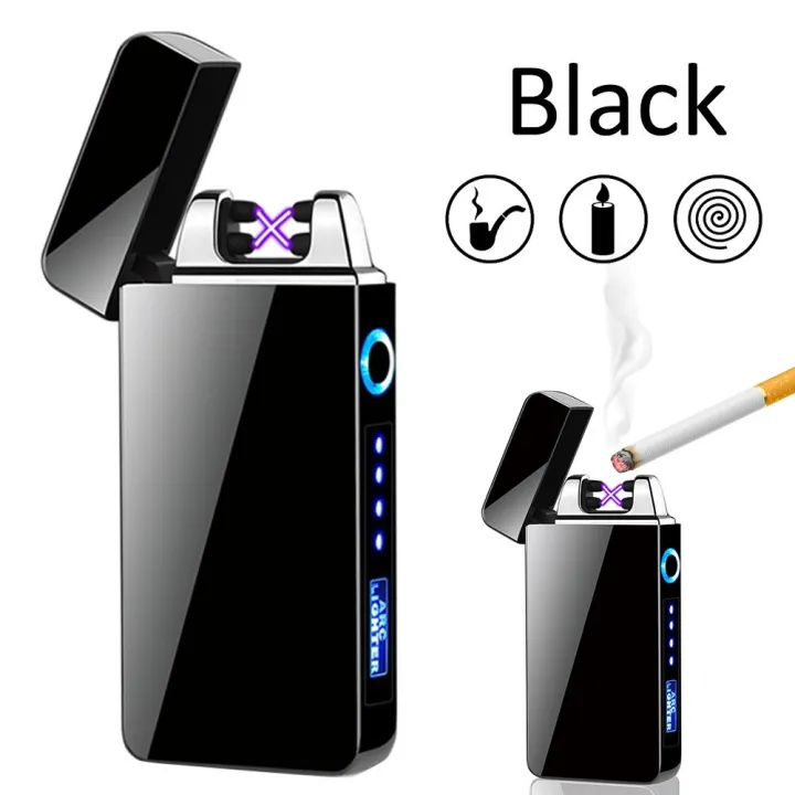 Dual%20Arc%20Lighter%20Flameless%20Electronic%20Rechargeable%20Electric%20Lighter%20with%20LED%20Power%20Display%20-%20Image%203