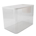 Small Fish Tank Plastic Clear Micro Landscape Desktop Aquarium For Goldfish. 