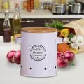 Potato Onion Garlic Pots Food Storage Container Tins Breathable Metal Box. 