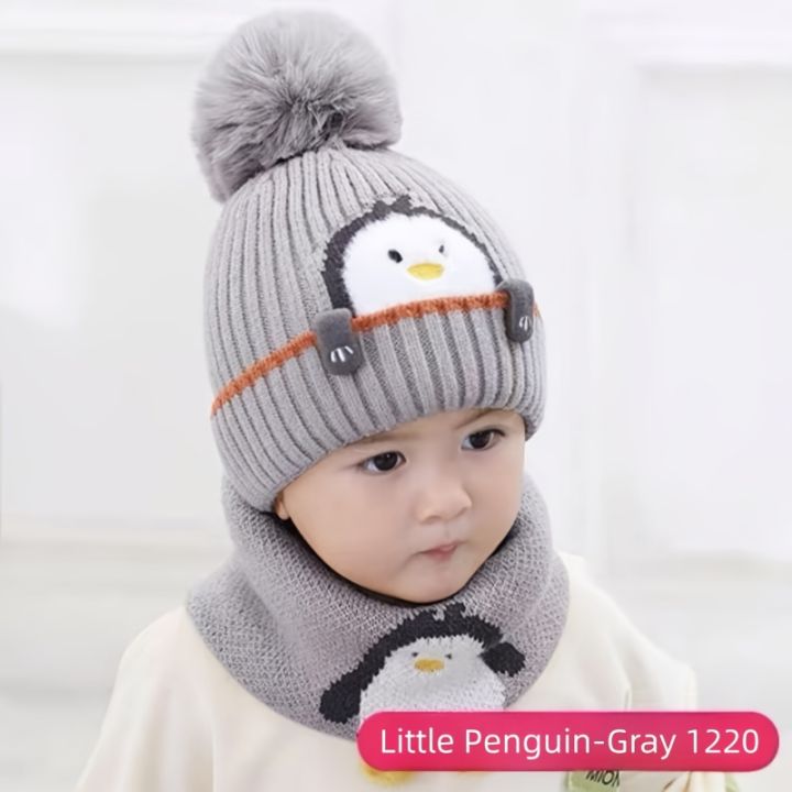 2pcs/set%20Children's%20Hat%20&%20Scarf%20Set,%20Baby%20Thickened%20Warm%20Wool%20Baby%20Neck%20With%20Ear%20Protection%20-%20Image%207