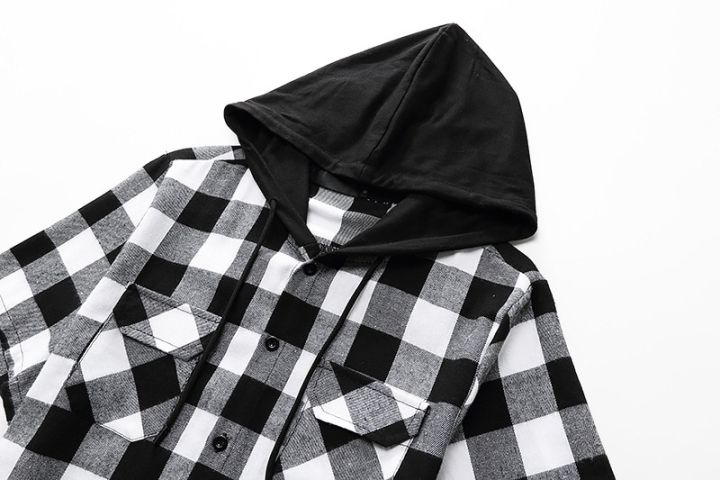 Black%20Red%20Plaid%20Hoodie%20Shirt%20Men%20Double%20Pocket%20Western%20Snap%20Casual%20Shirts%20Mens%20Short%20Sleeve%20Patchwork%20Streetwear%20Hoodies%20Shirts%20-%20Image%204