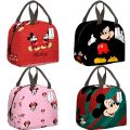 【hot】 Disney Mickey Mouse Lunch Bag Cartoon Minnie Mouse Large Capacity Waterproof Thermal Insulation Bag Children Food Storage Box.