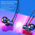 【Youyi】Magnetic neckband wireless Bluetooth earbuds long standby sports earphones HiFi sound headphones support TF output. 