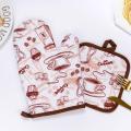 Oven Mitts & Pot Holder 2pcs/Set Heat resistant gloves Kitchen Safety multicolor. 