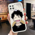 Hontinga for Realme C12 / C25 / C25S / Narzo 20 / Narzo 30A Back Cover PU Leather Happy Luffy Case Soft Silicone Edge Phone Cases.