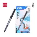 Deli EQ20520 Roller Pen Black Ink – 12 Pcs Smooth Writing Pens for School & Office Use. 