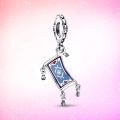 Disney Princess Aladdin Magic Carpet Dangle Charm Jasmine Dress Pendant for Moment Snake Bracelet Jewellery Silver Plated Bead. 