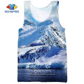SONSPEE Snow Mountain Summer Ice Sea Beach Reef 3D Print Men's TaTops Casual Fitness Bodybuilding Gym Muscle Sleeveless Vest. 