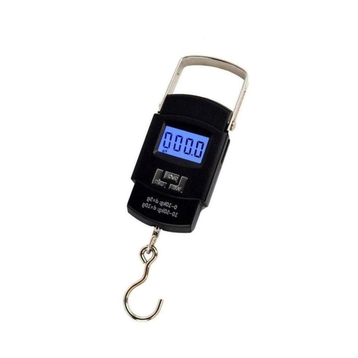 LCD Digital Hanging Weight Hook Scale - Black