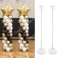 1/2set Adjustable Balloon Column Stand Metal Balloon Stand Holder with Plastic Base for Wedding Decor Birthday Baby Shower Party. 