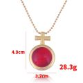 Anime Saga of Tanya the Evil Necklace Tanya Von Degurechaff Red Crystal Cross Pendant Necklac For Women Men Couples Jewelry. 