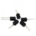 5Pcs- RADIAL Type 50uH Inductors 50uH Magnetic Core Drum Core Choke Power Inductor Through Hole 2 Pin Leads Terminals Connections Leg. 