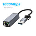 USB3.0 1000Mbps karta sieciowa typu C USB do RJ45 konwerter przewodowy Gigabit Ethernet Lan Adapter do Nintendo przełącznik Macbook Laptop.