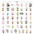 50pcs Cute Boba Sticker Kawaii Bubble Tea Sticker Waterproof Vinyl Water Bottle Sticker Laptop Sticker Stationery. 