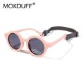 Baby Polarized Round Sunglasses Flexible Rubber Shades with Strap for Toddler Newborn Infant Ages 0-36 Months.