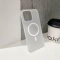 Semi-Permeable Corrugated Apple 15 Phone Case Ice Mist Magnetic Suction iphone14 Sense of Simple Skin 13promax Applicable 12.