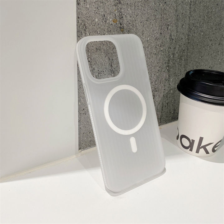 Semi-Permeable%20Corrugated%20Apple%2015%20Phone%20Case%20Ice%20Mist%20Magnetic%20Suction%20iphone14%20Sense%20of%20Simple%20Skin%2013promax%20Applicable%2012%20-%20Image%208