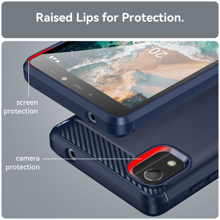 Nokia%20C2%202nd%20Edition%20Carbon%20Fiber%20Camera%20Protection%20%20Soft%20Mobile%20Back%20Cover%20Blue%20Color%20for%20Nokia%20C2%202nd%20Edition%20-%20Image%206